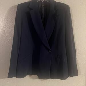 Paris Philippe Adec Women's sz 14 Navy Blazer Business Office Old Money Classic